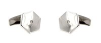 Cufflinks Man in Silver Diamante 5148 GEM